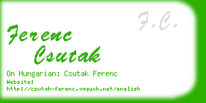 ferenc csutak business card